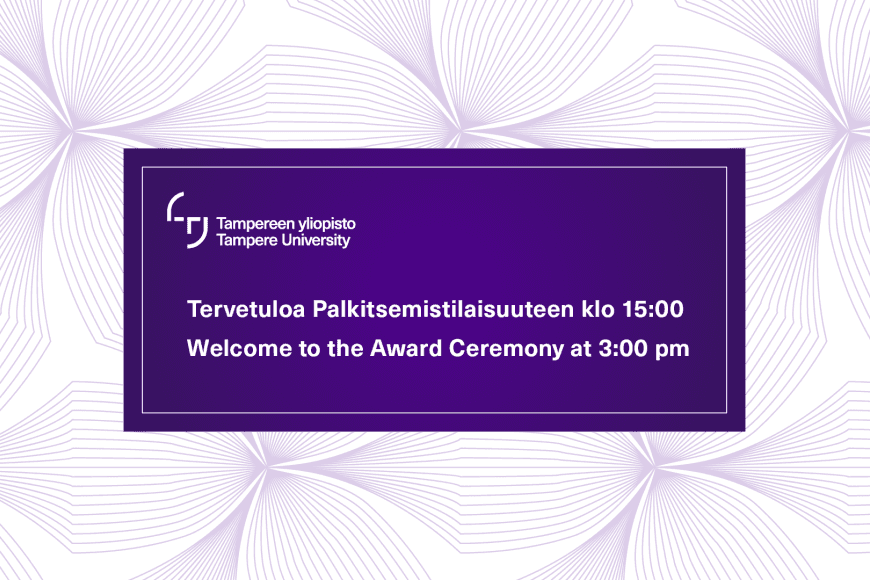 Palkitsemistilaisuus klo 15.00 / Awards ceremony at 15.00